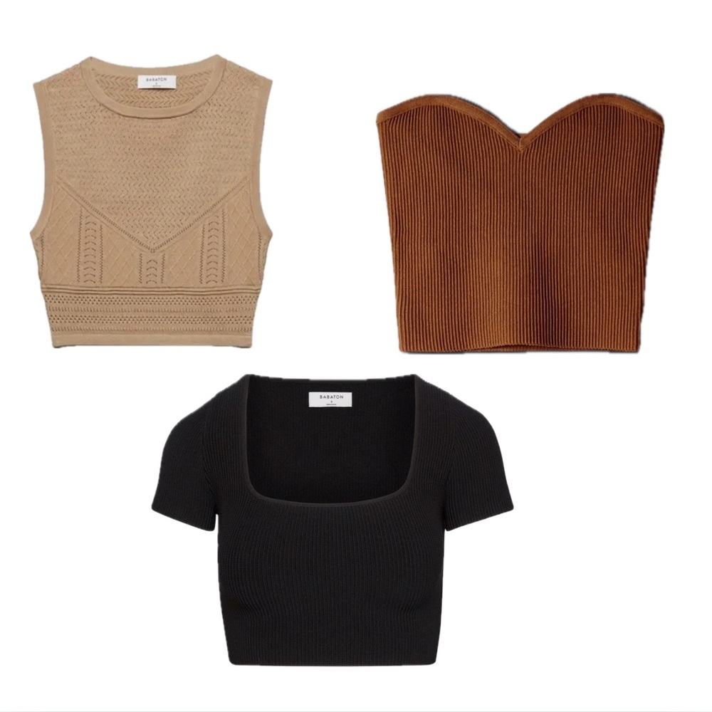 Neutral Aritzia Sculpt Knit Set XL